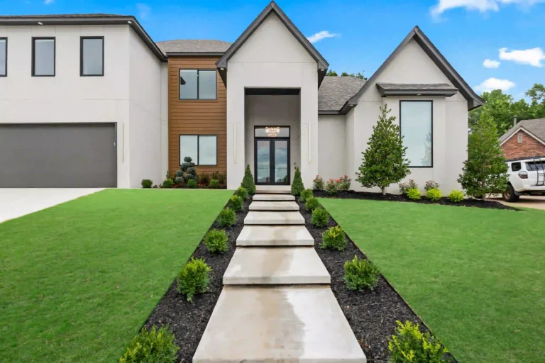 path going up to front door of newly constructed home